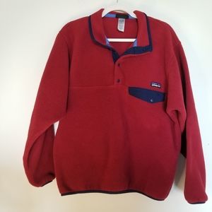 Patagonia Synchilla T Snap Pullover Men's red and blue
